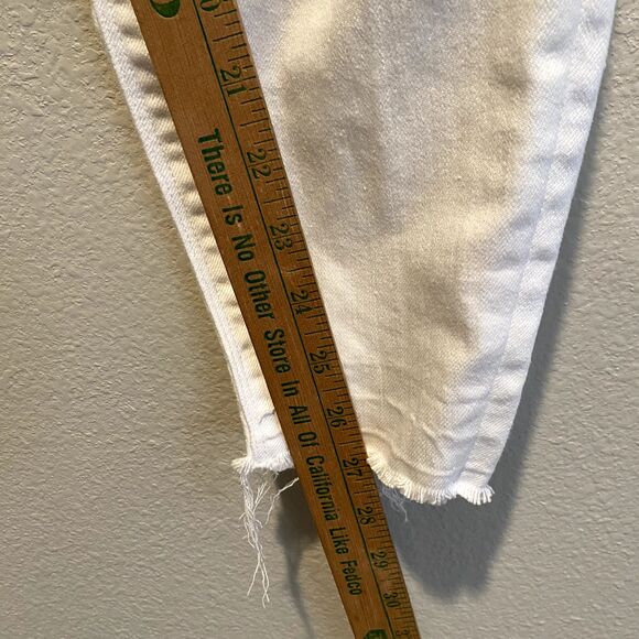 SPANX Women's distressed white ankle skinny jeans jeggings sz L 20229R Pull On - Picture 6 of 15